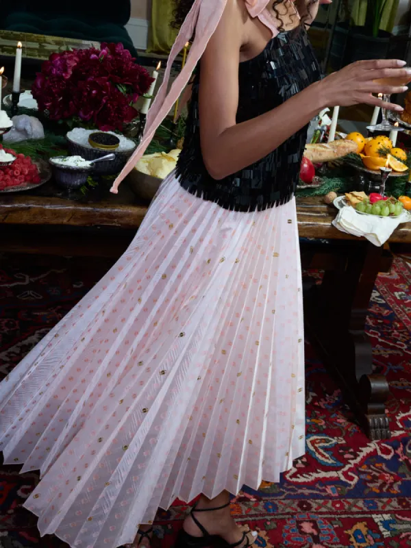 Debbie Pleated Skirt sold by Lingua Franca NYC