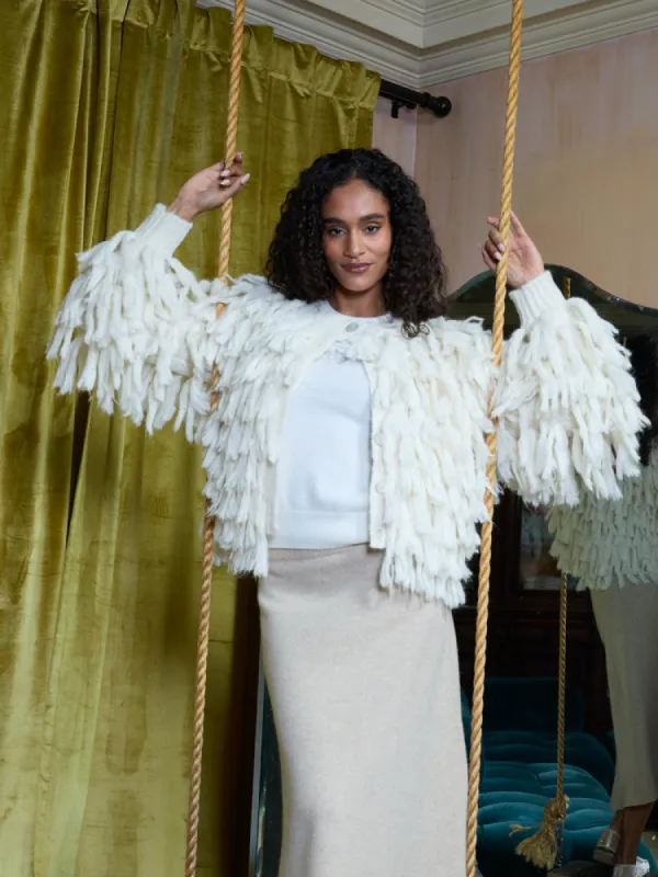 Cher Fringe Jacket sold by Lingua Franca NYC