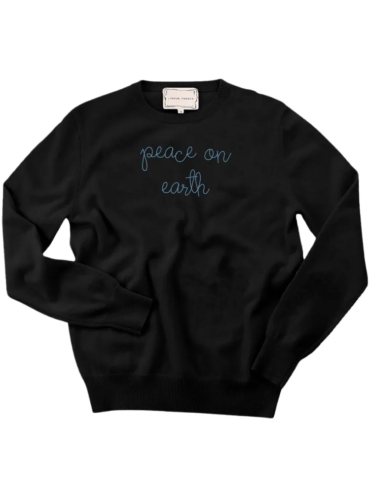 "peace on earth" Men's Crewneck sold by Lingua Franca NYC