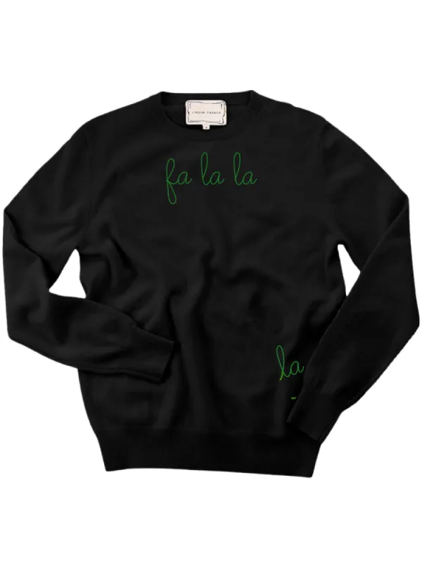 "fa la la" Men's Crewneck sold by Lingua Franca NYC