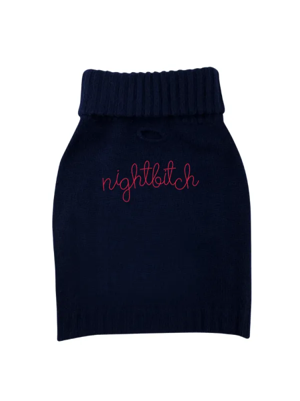 "nightbitch" Dog Sweater made by Lingua Franca NYC
