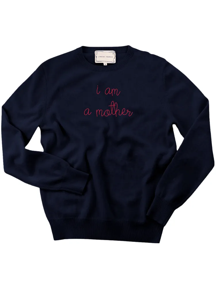 "i am a mother" Women's Crewneck sold by Lingua Franca NYC product image thumbnail 3