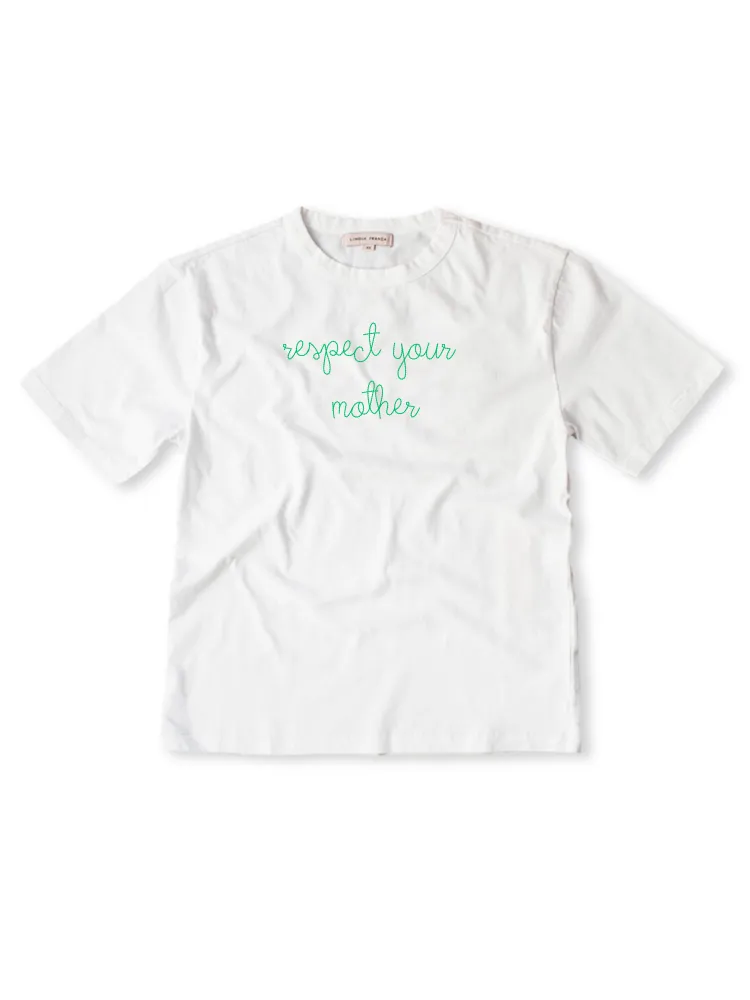 "respect your mother" T-Shirt sold by Lingua Franca NYC product image thumbnail 2