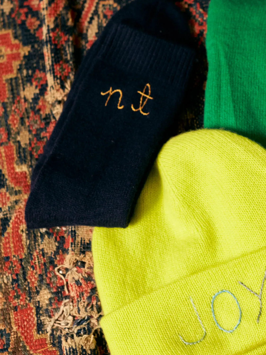 Custom Initial Socks sold by Lingua Franca NYC product image thumbnail 2