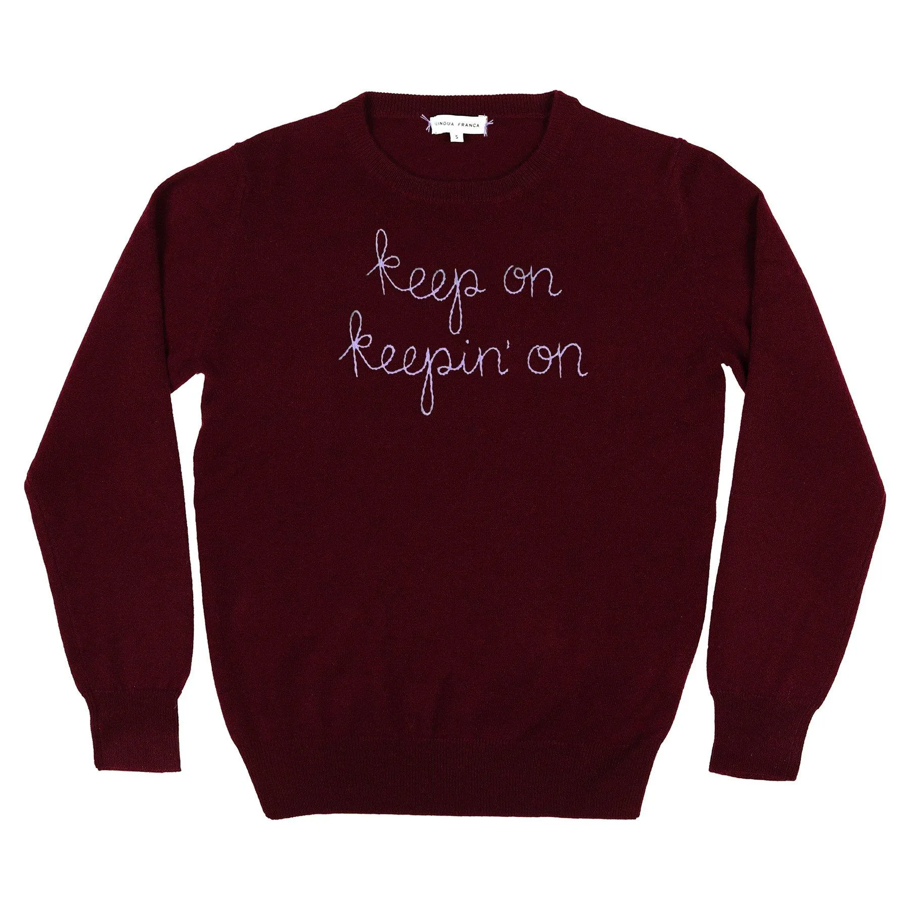 "keep on keepin' on" Crewneck sold by Lingua Franca NYC product image thumbnail 3