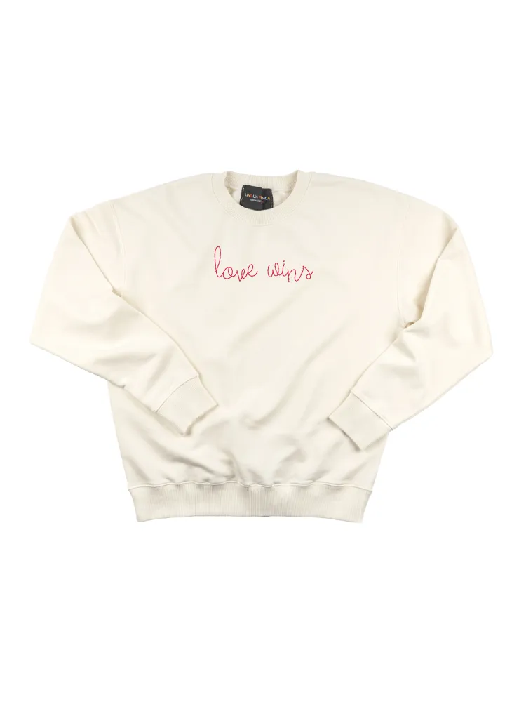 "love wins" Women's Sweatshirt sold by Lingua Franca NYC