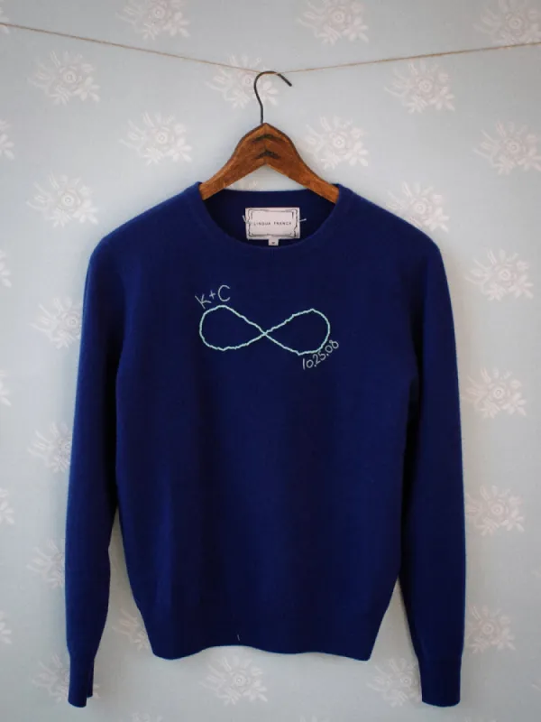 Beaded Inifinity Crewneck sold by Lingua Franca NYC