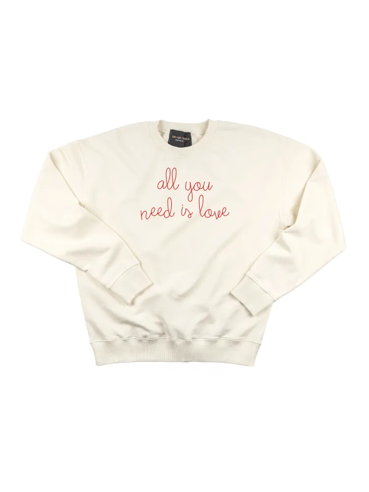 "all you need is love" Women's Sweatshirt sold by Lingua Franca NYC
