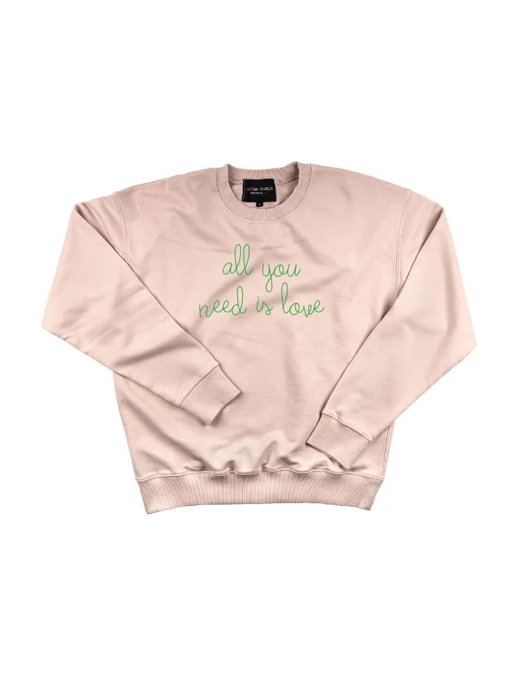 "all you need is love" Women's Sweatshirt sold by Lingua Franca NYC product image thumbnail 3