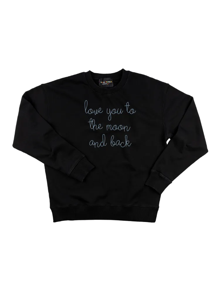 "love you to the moon and back" Women's Sweatshirt sold by Lingua Franca NYC product image thumbnail 2