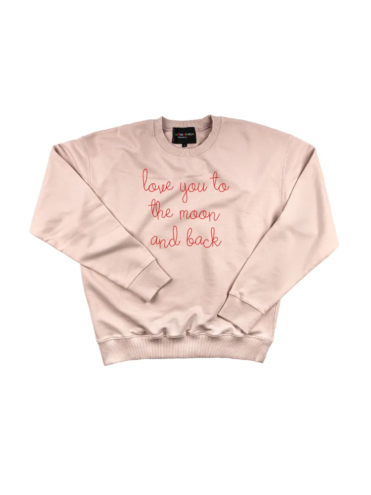 "love you to the moon and back" Women's Sweatshirt sold by Lingua Franca NYC product image thumbnail 3
