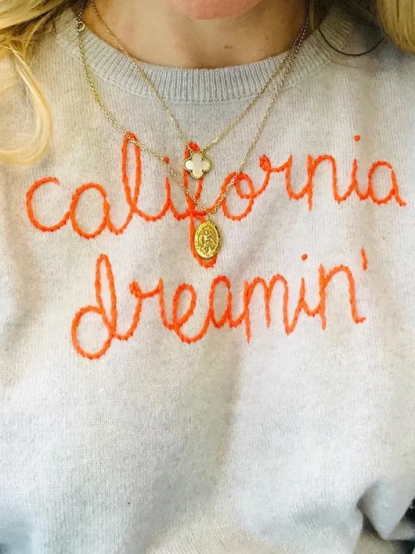 "california dreamin'" Women's Crewneck made by Lingua Franca NYC