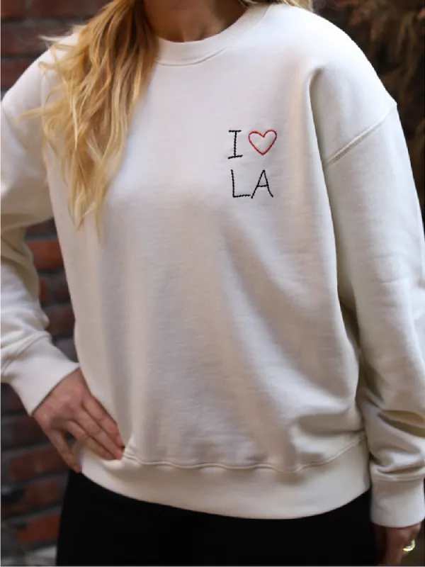 "i heart LA" Women's Sweatshirt sold by Lingua Franca NYC