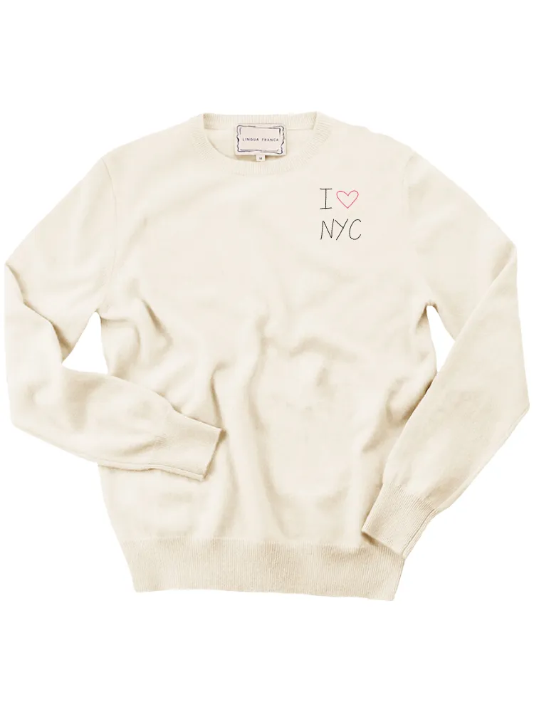 Custom block "i heart" Women's Crewneck sold by Lingua Franca NYC product image thumbnail 3