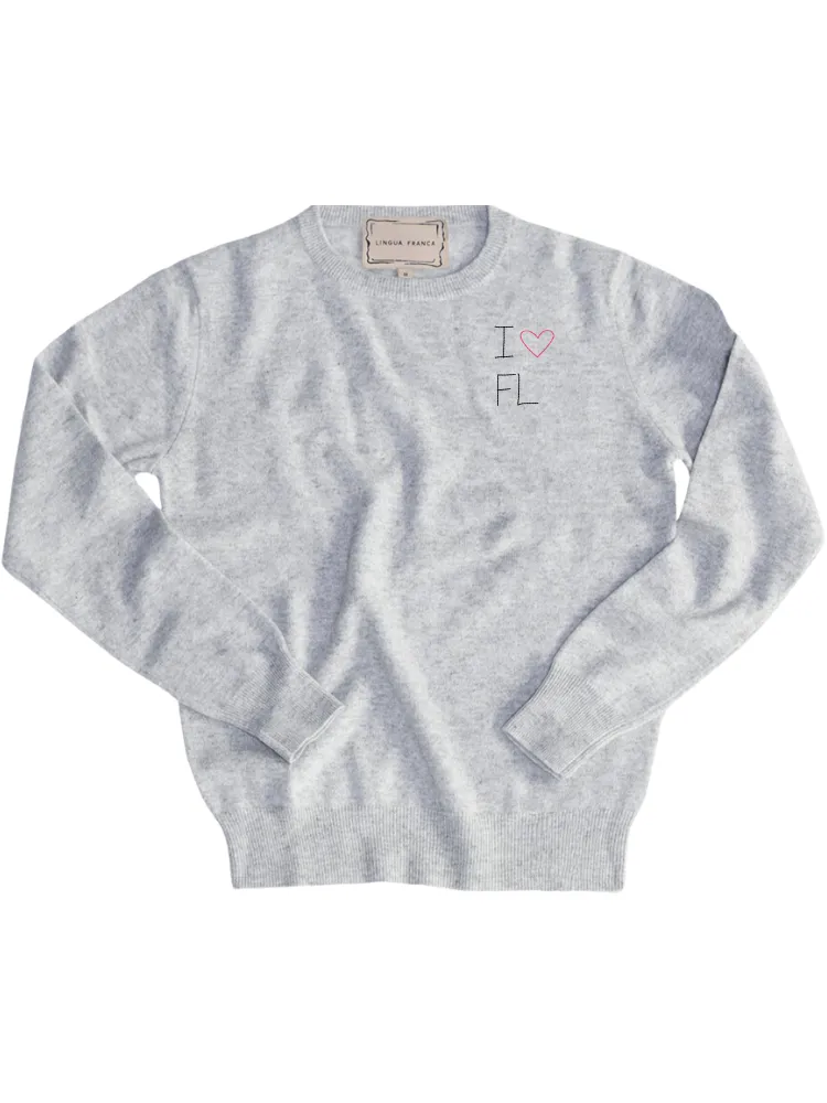 Custom block "i heart" Women's Crewneck sold by Lingua Franca NYC product image thumbnail 5