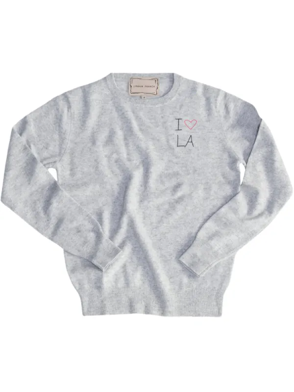 "i heart LA" Men's Crewneck sold by Lingua Franca NYC