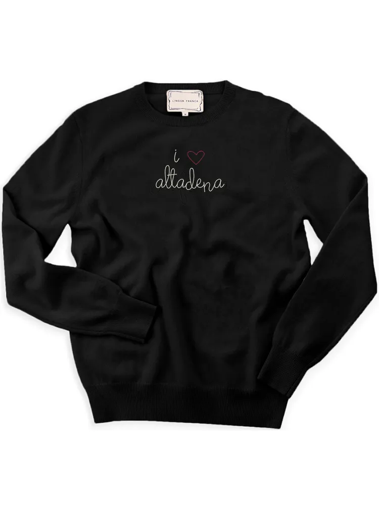 "i heart altadena" Women's Crewneck sold by Lingua Franca NYC product image thumbnail 3