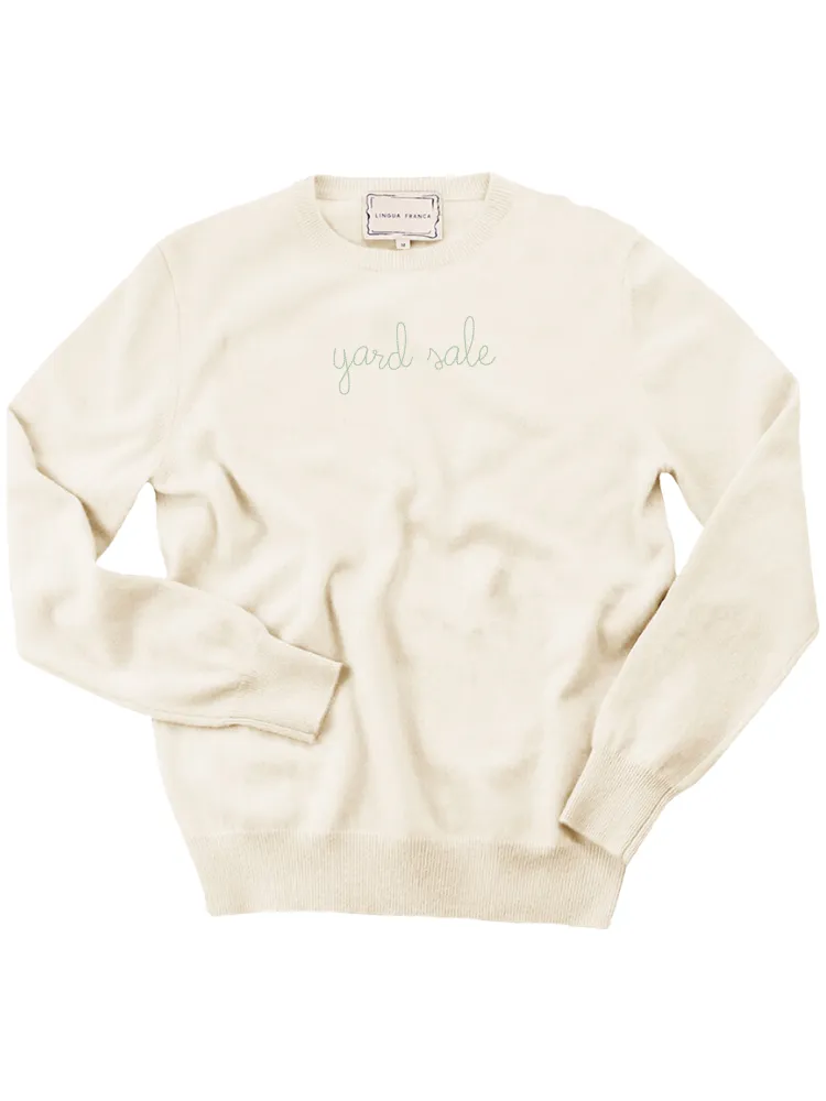 "yard sale" Women's Crewneck sold by Lingua Franca NYC product image thumbnail 4