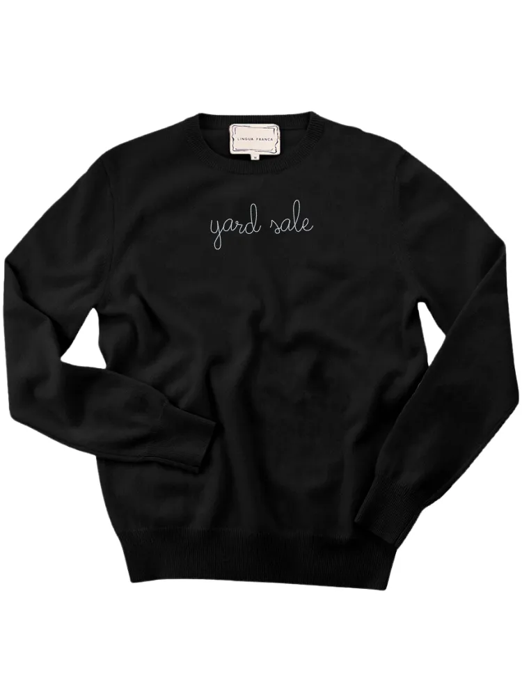 "yard sale" Women's Crewneck sold by Lingua Franca NYC product image thumbnail 5