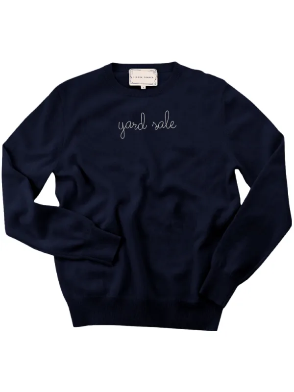 "yard sale" Women's Crewneck sold by Lingua Franca NYC