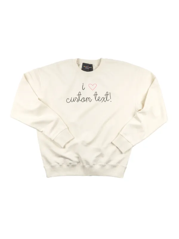 Custom "i heart" Men's Sweatshirt made by Lingua Franca NYC