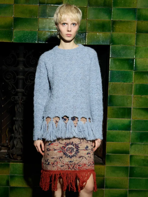 Fia Scallop Sweater sold by Lingua Franca NYC