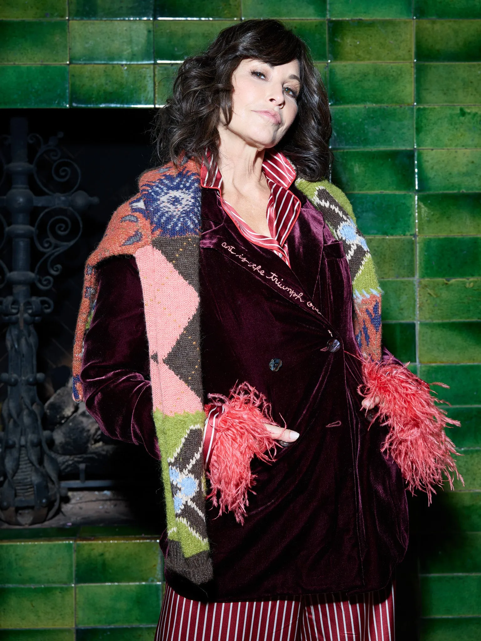 Patchwork Sweater sold by Lingua Franca NYC product image thumbnail 2