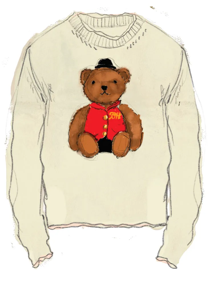 Bo Bear Cotton Crewneck sold by Lingua Franca NYC product image thumbnail 2