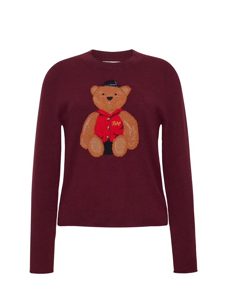 Women's Bo Bear Cashmere Crewneck sold by Lingua Franca NYC product image thumbnail 3