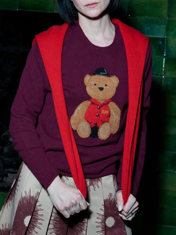 Women's Bo Bear Cashmere Crewneck sold by Lingua Franca NYC product image thumbnail 4