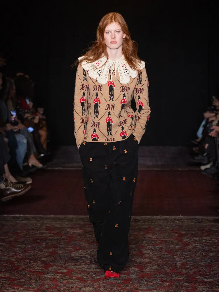 Bowery Boy Jacquard Crewneck sold by Lingua Franca NYC product image thumbnail 4
