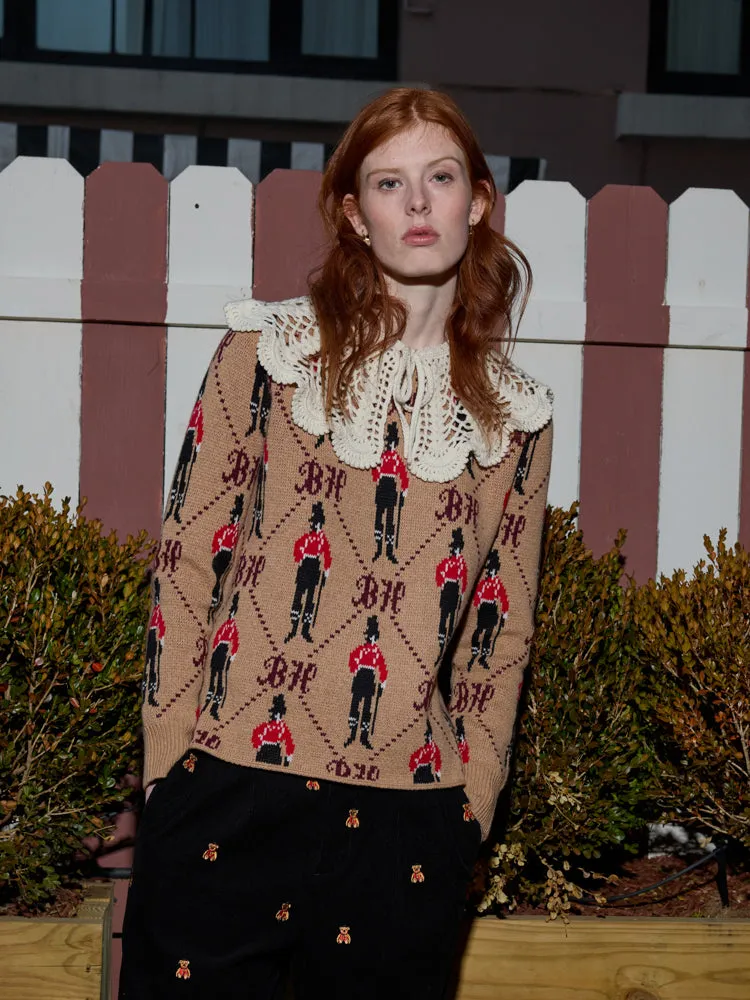 Bowery Boy Jacquard Crewneck sold by Lingua Franca NYC product image thumbnail 3