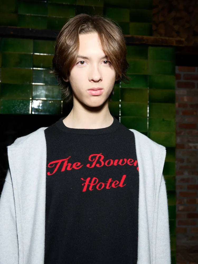 Bowery Hotel Cashmere Crewneck sold by Lingua Franca NYC product image thumbnail 3