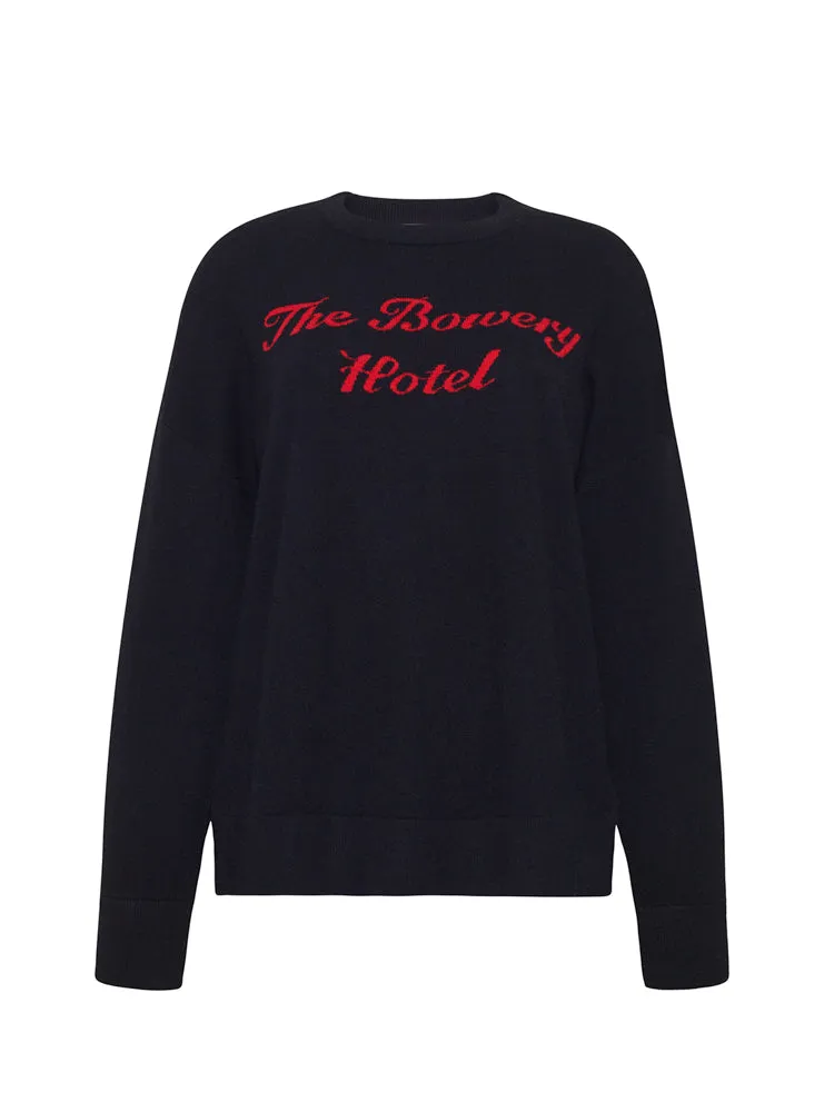 Bowery Hotel Cashmere Crewneck sold by Lingua Franca NYC product image thumbnail 5
