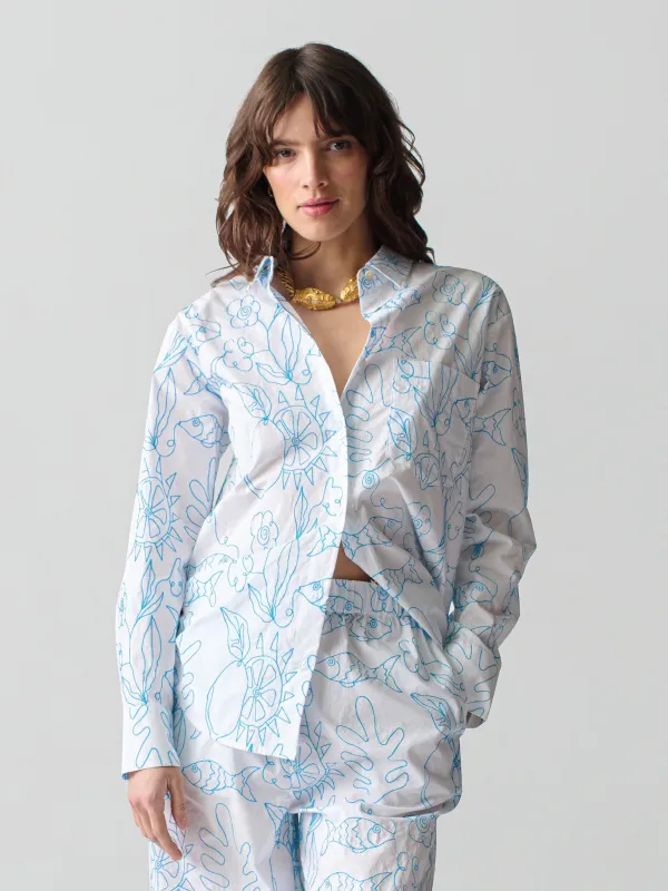 Petra Button Down made by Lingua Franca NYC