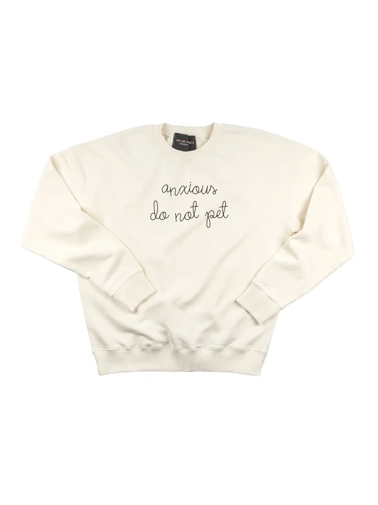 "anxious do not pet" Men's Sweatshirt sold by Lingua Franca NYC product image thumbnail 2