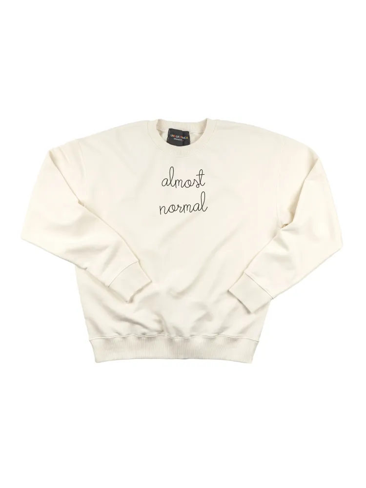 "almost normal" Men's Sweatshirt sold by Lingua Franca NYC product image thumbnail 2