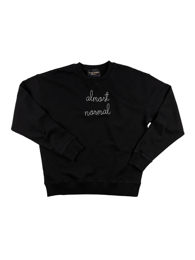 "almost normal" Men's Sweatshirt sold by Lingua Franca NYC