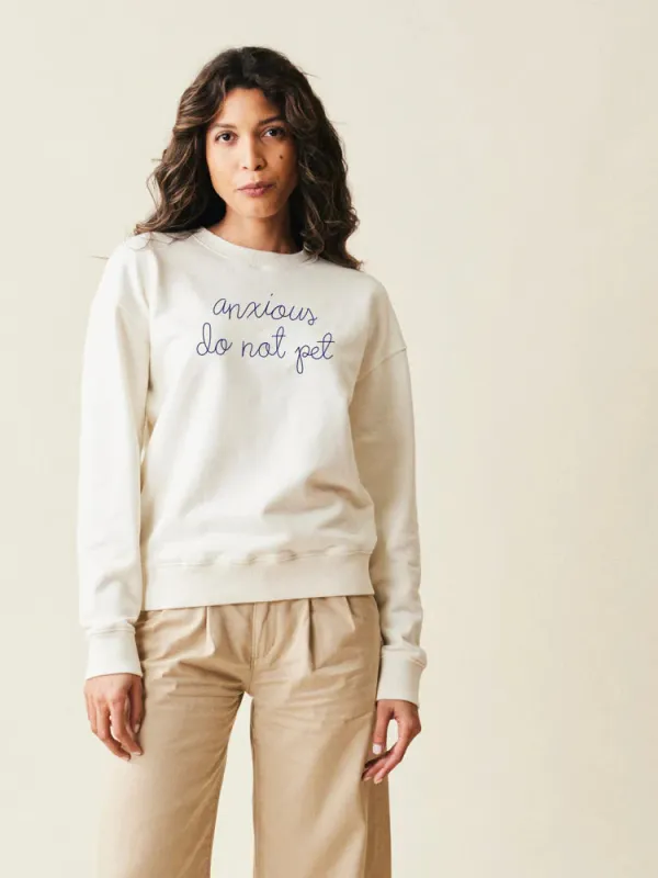 "anxious do not pet" Women's Sweatshirt sold by Lingua Franca NYC