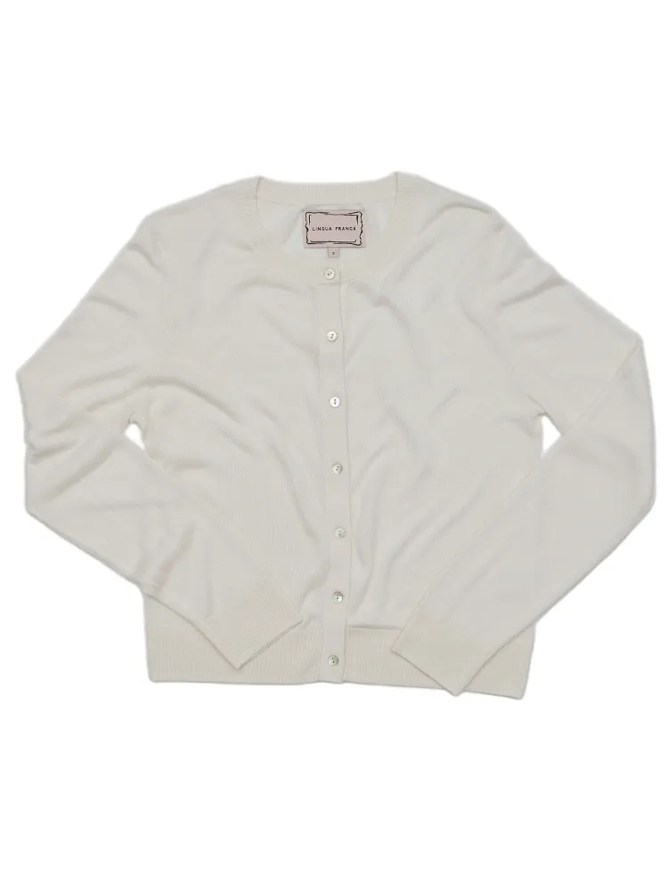 Custom Silk Blend Cardigan sold by Lingua Franca NYC product image thumbnail 5