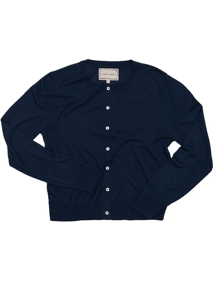 Custom Silk Blend Cardigan sold by Lingua Franca NYC product image thumbnail 4