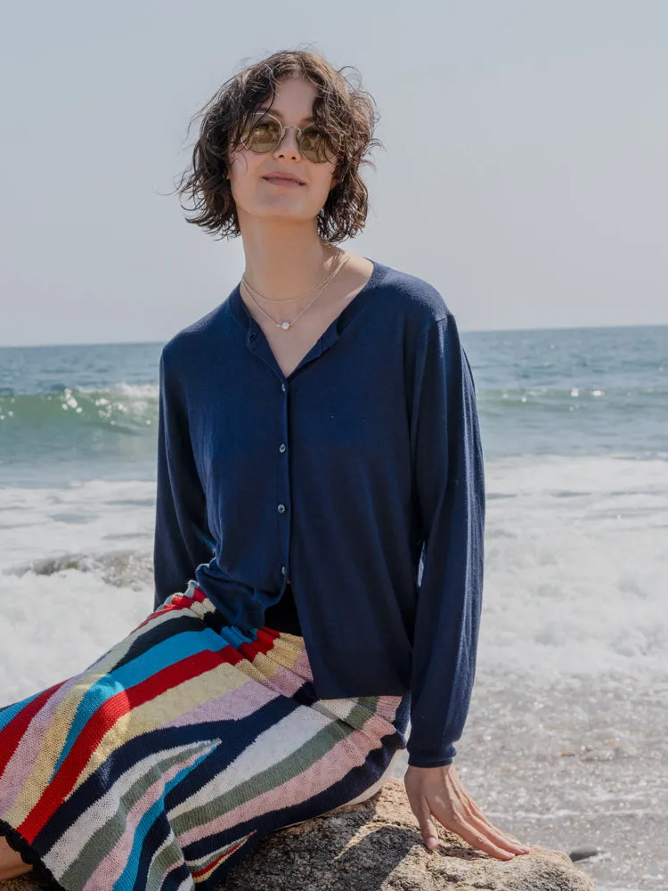 Custom Silk Blend Cardigan sold by Lingua Franca NYC product image thumbnail 2