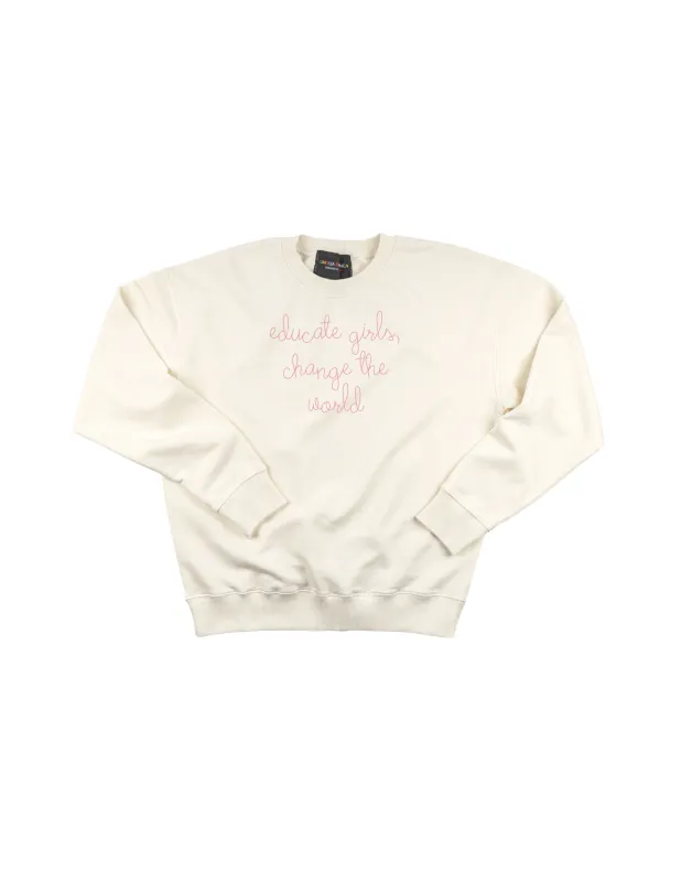 "educate girls, change the world" Women's Sweatshirt sold by Lingua Franca NYC