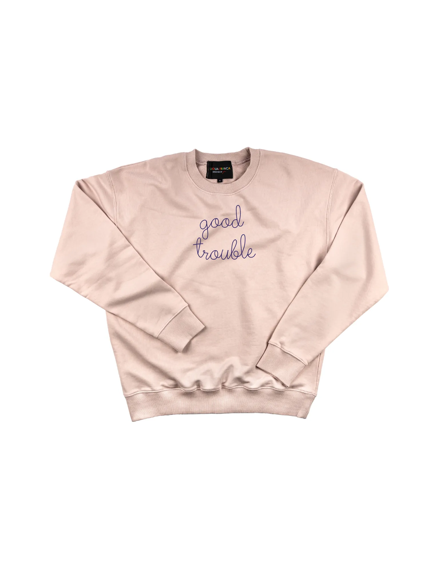"good trouble" Men's Sweatshirt sold by Lingua Franca NYC product image thumbnail 4