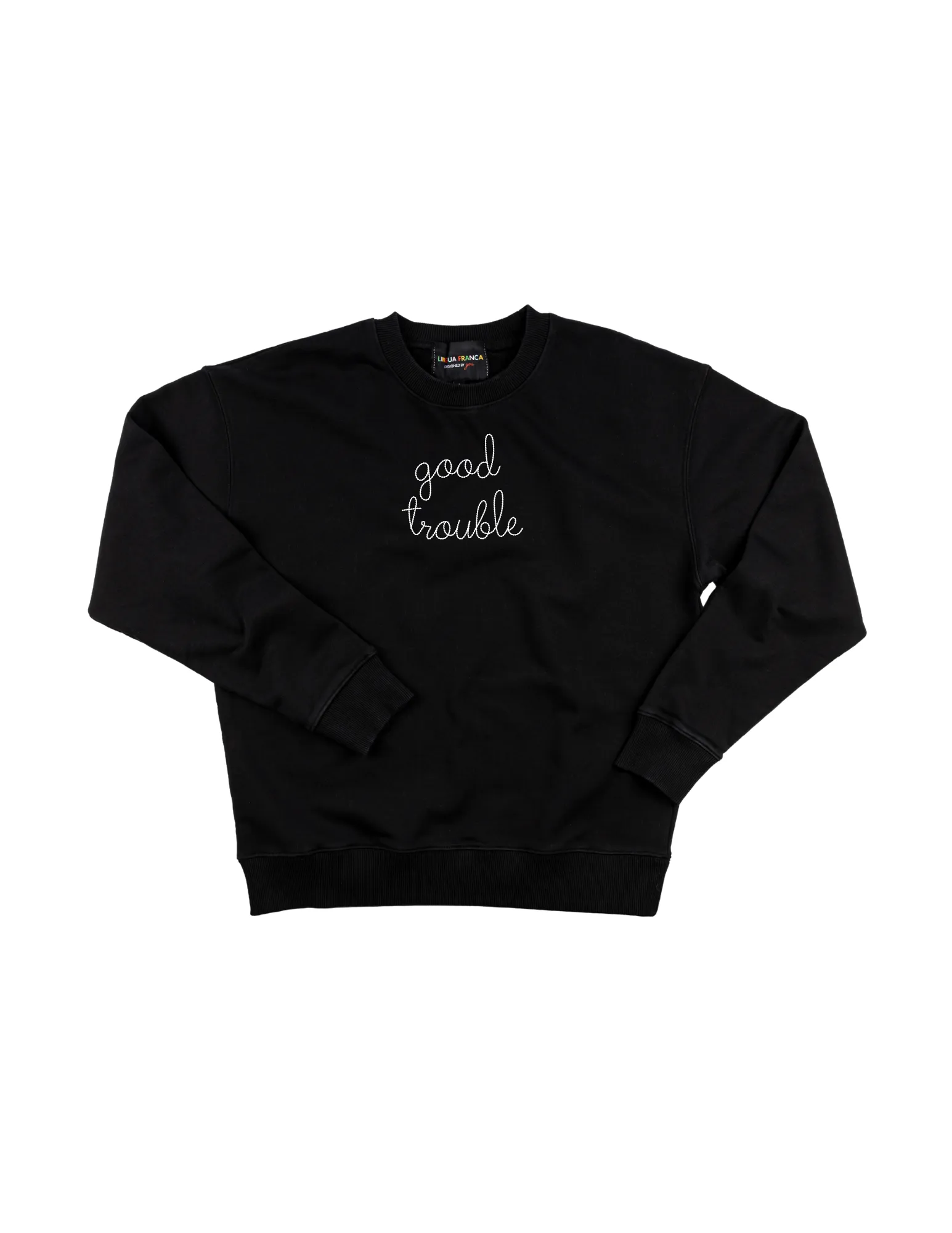 "good trouble" Men's Sweatshirt sold by Lingua Franca NYC product image thumbnail 3