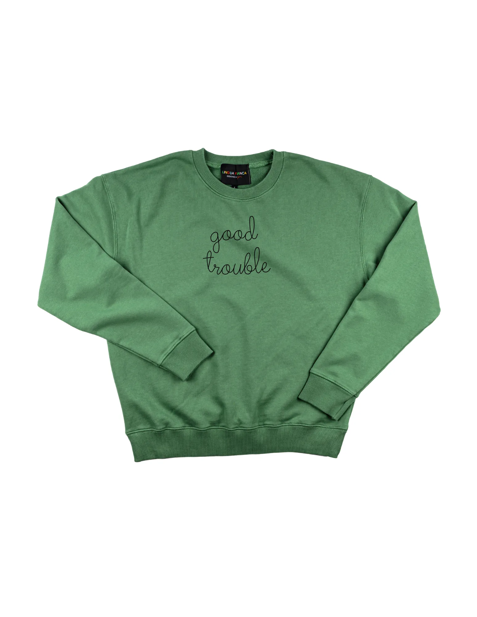 "good trouble" Women's Sweatshirt sold by Lingua Franca NYC