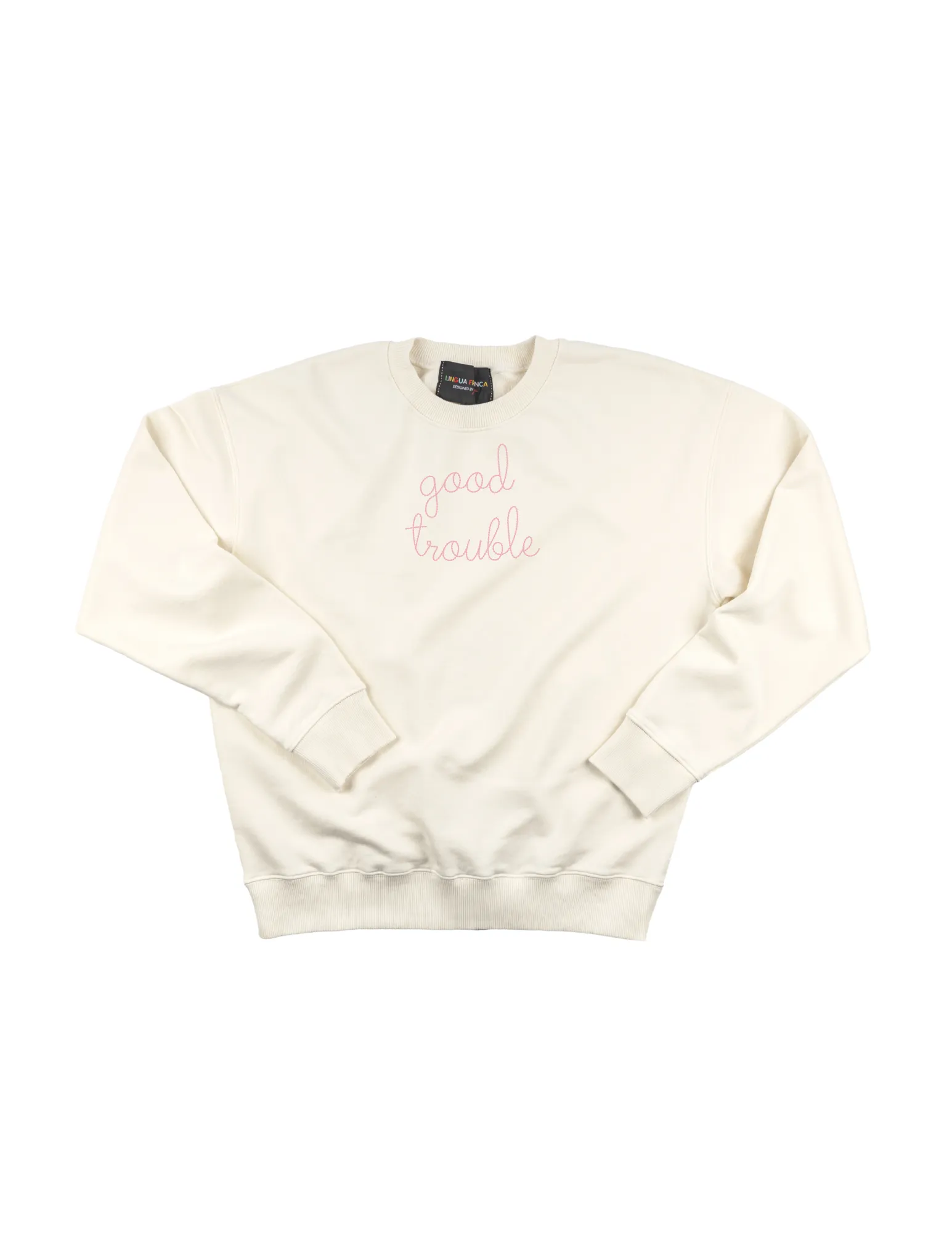 "good trouble" Women's Sweatshirt sold by Lingua Franca NYC product image thumbnail 2