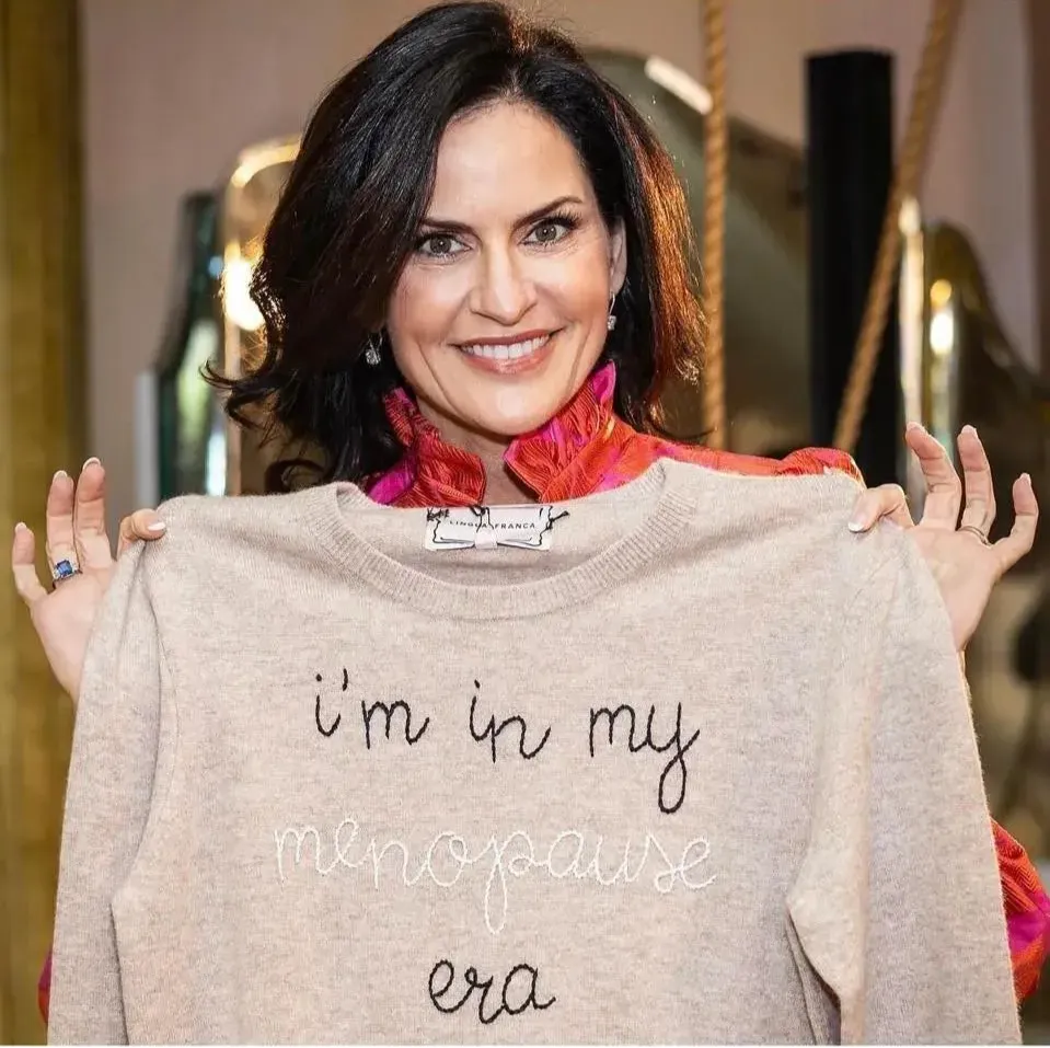 "in my menopause era" Women's Crewneck sold by Lingua Franca NYC product image thumbnail 3