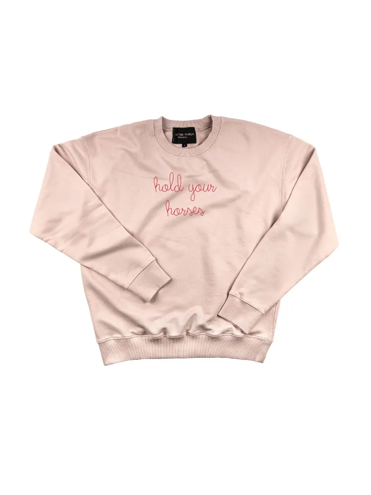 "hold your horses" Women's Sweatshirt sold by Lingua Franca NYC product image thumbnail 4