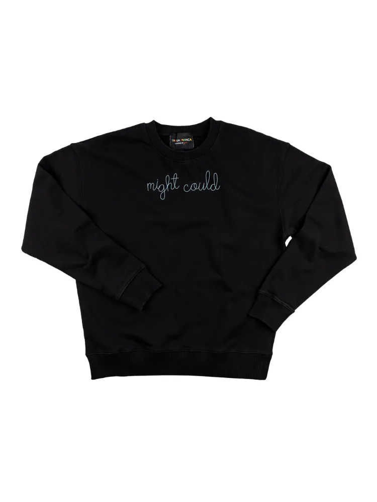 "might could" Women's Sweatshirt sold by Lingua Franca NYC product image thumbnail 3